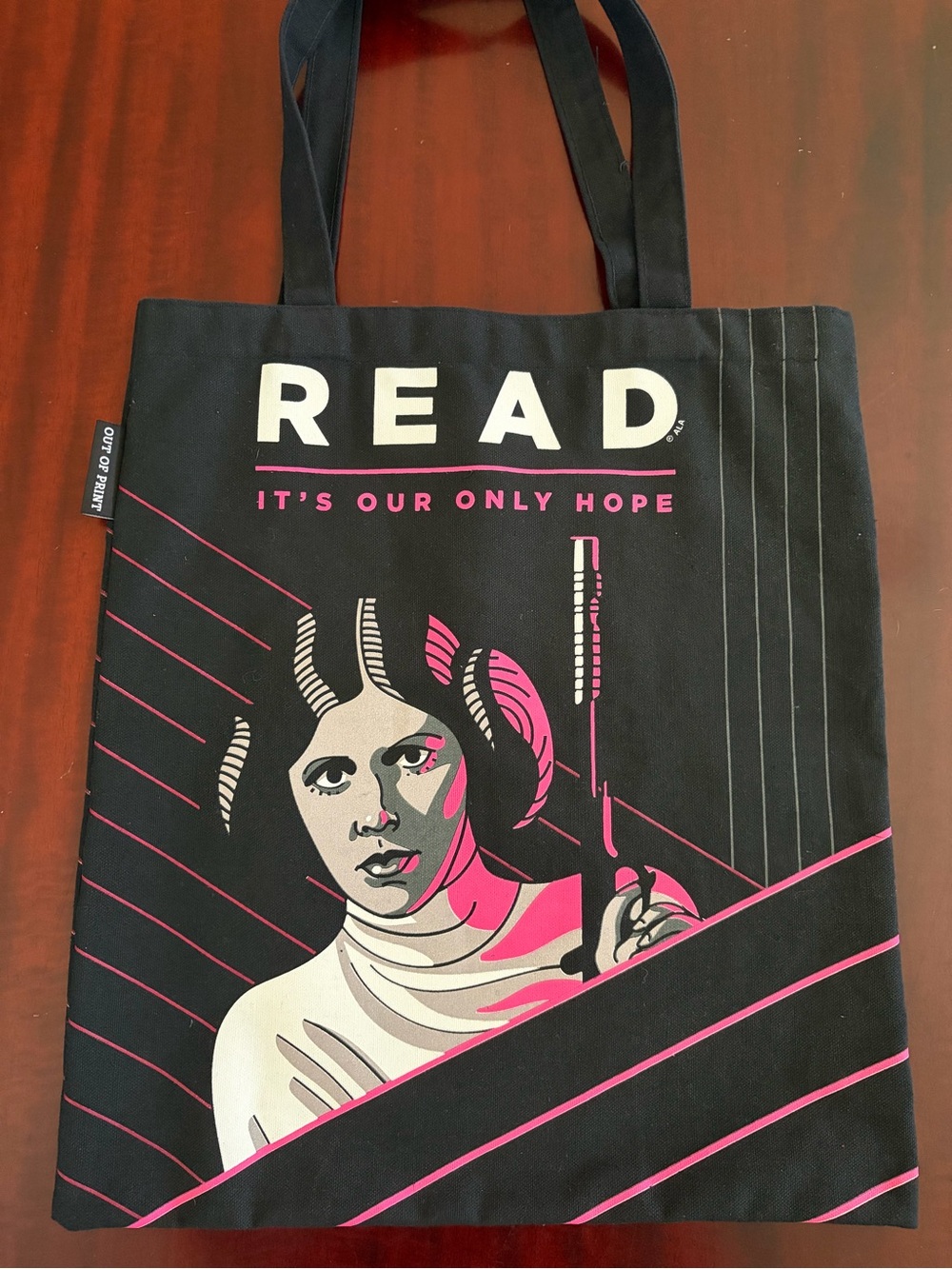 Star Wars Princess Leia Tote Book Bag. READ it’s our only hope!